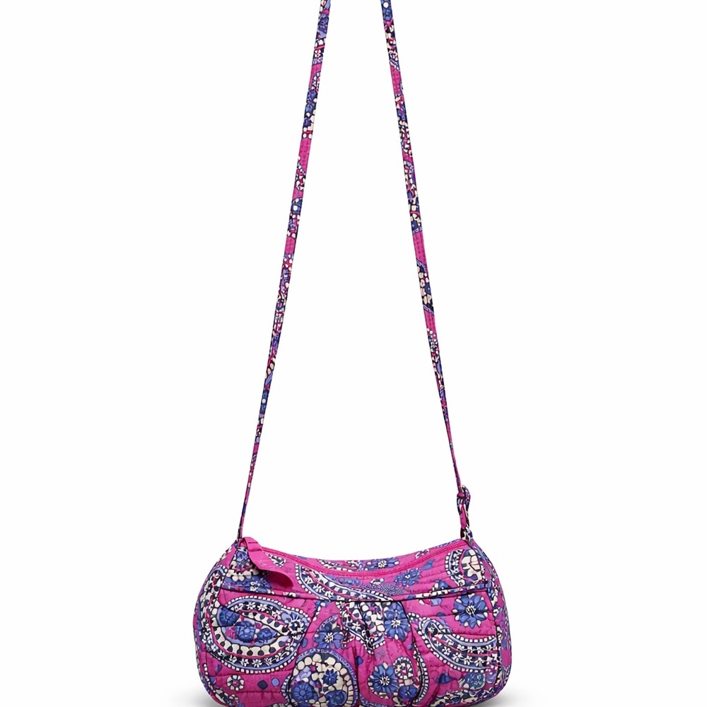 Vera Bradley Boysenberry Paisley Small Quilted Shoulder Handbag retired pattern